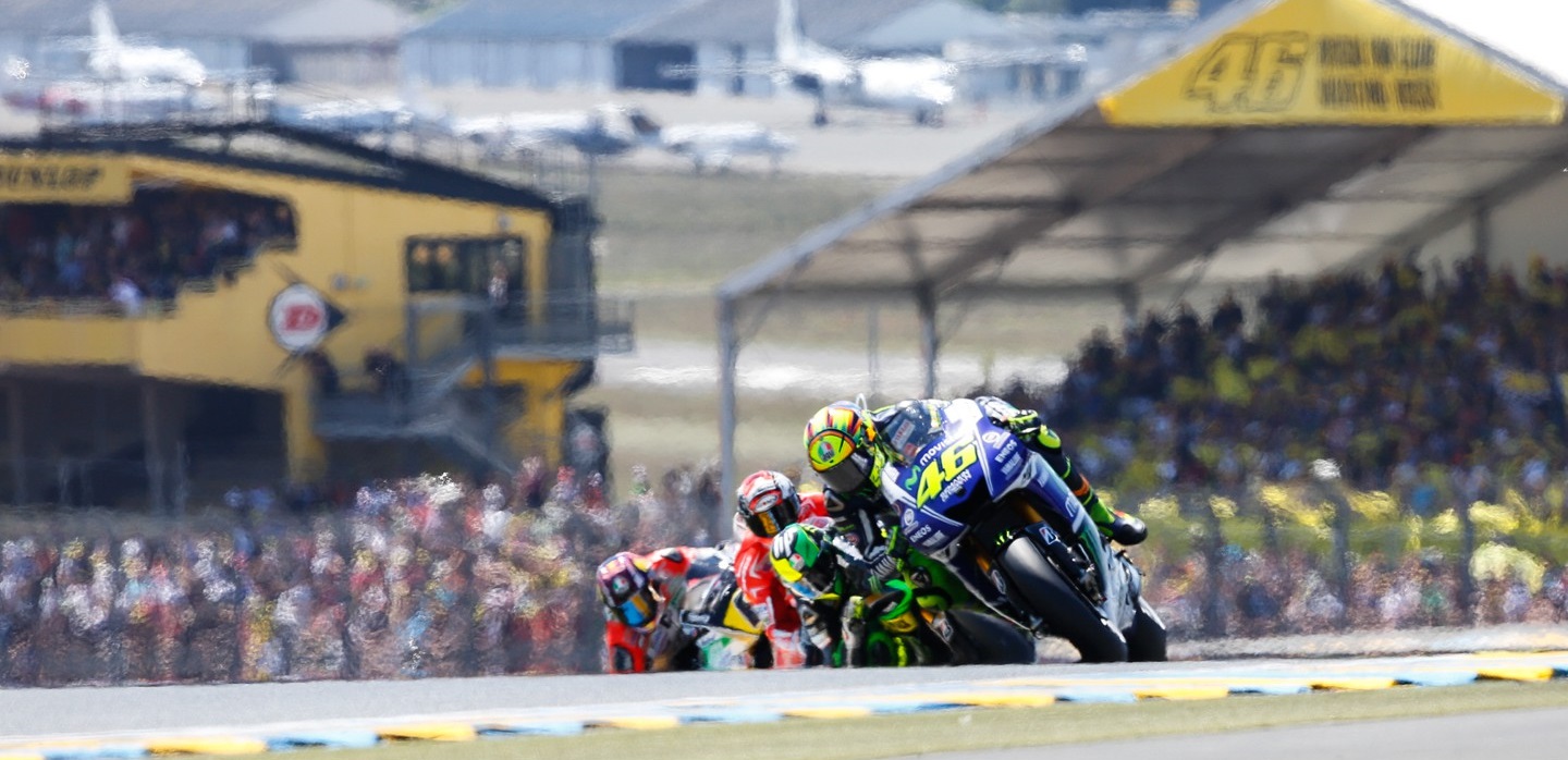 Motogp du Mans (France) 2014, le fight entre Marquez et Rossi !